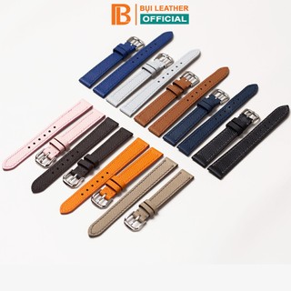 Dây đồng hồ nữ da bò epsom- khâu tay thủ công D105B size 10mm, 12mm, 14mm, 16mm, 18mm-Bụi Leather