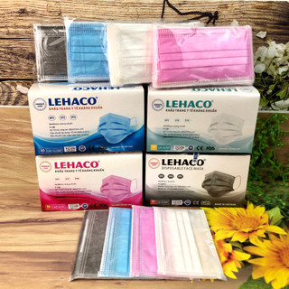  Khẩu trang y tế Lehaco 4 lớp màu Kháng khuẩn Xanh   Hồng   Trắng  Xám 50 cái  hộp 