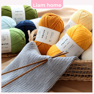 Len Yaoh Wool trơn đan khăn , áo