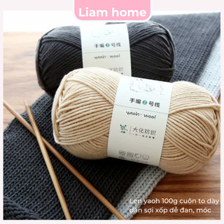 Len Yaoh Wool trơn đan khăn , áo
