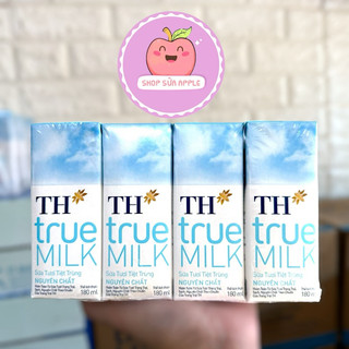  Lốc 4 Hộp sữa tươi Th True Milk 180ml  Nguyên chất Ít đường Có Đường 
