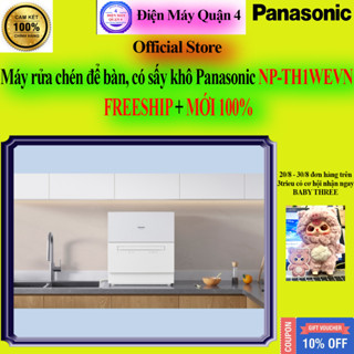 [MIỄN PHÍ CÔNG LẮP HCM] Máy rửa chén để bàn Panasonic NP-TH1WEVN - Có chức năng sấy khô