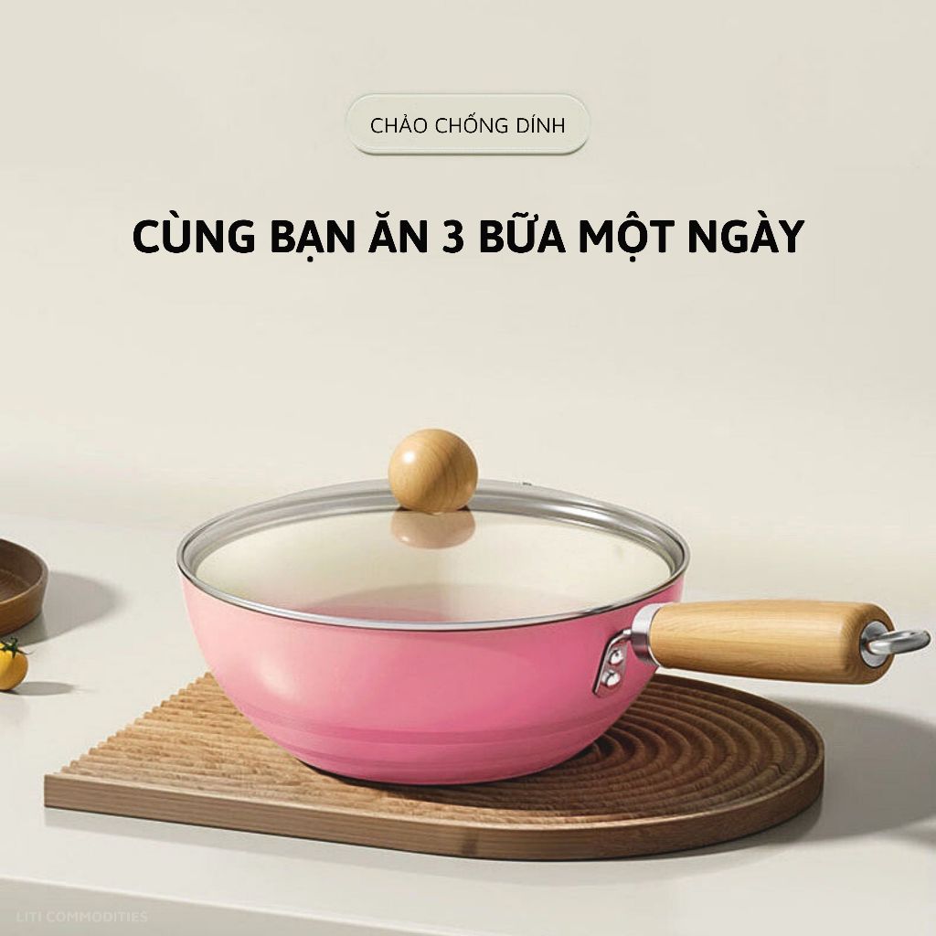 Chảo chống dính làm thức ăn cho em bé, nấu mì, nấu cháo 20cm/24cm dùng cho mọi loại bếp