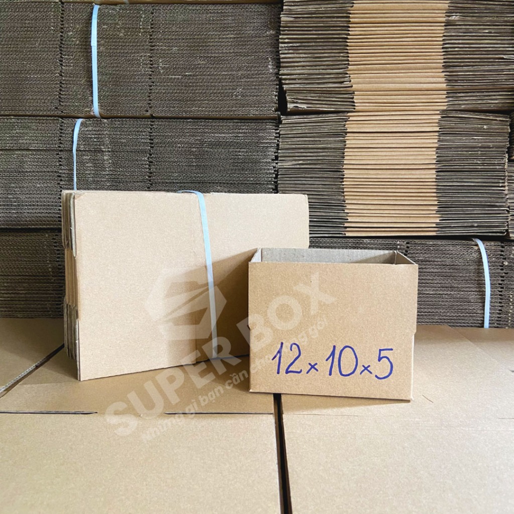12x10x5 Combo 100 hộp carton đóng hàng Super Box thùng carton cỡ nhỏ tiết kiệm