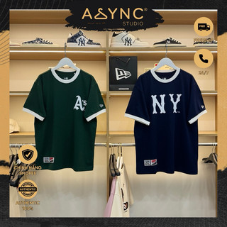 (Auth) Áo Thun New Era x MLB NY AS New York Bo Viền Trắng Màu Xanh Lá và Navy CODE: 11929726 - 12544791 - Async Studio