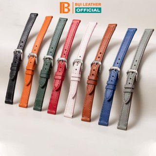 Dây đồng hồ nữ da bò nappa- khâu tay thủ công D101B size 10mm, 12mm, 14mm, 16mm, 18mm-Bụi Leather