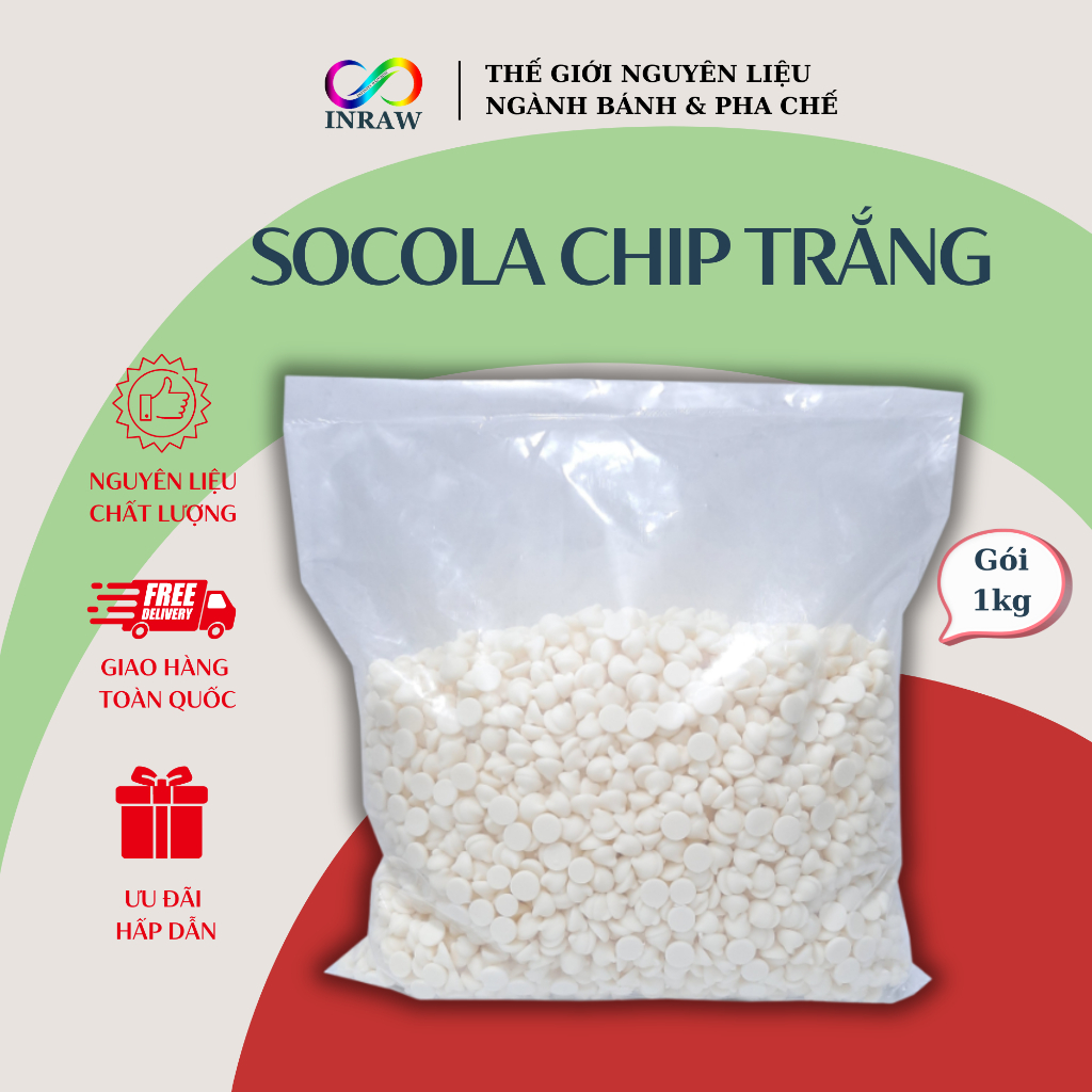 Socola Chip Trắng Colatta Túi 1kg