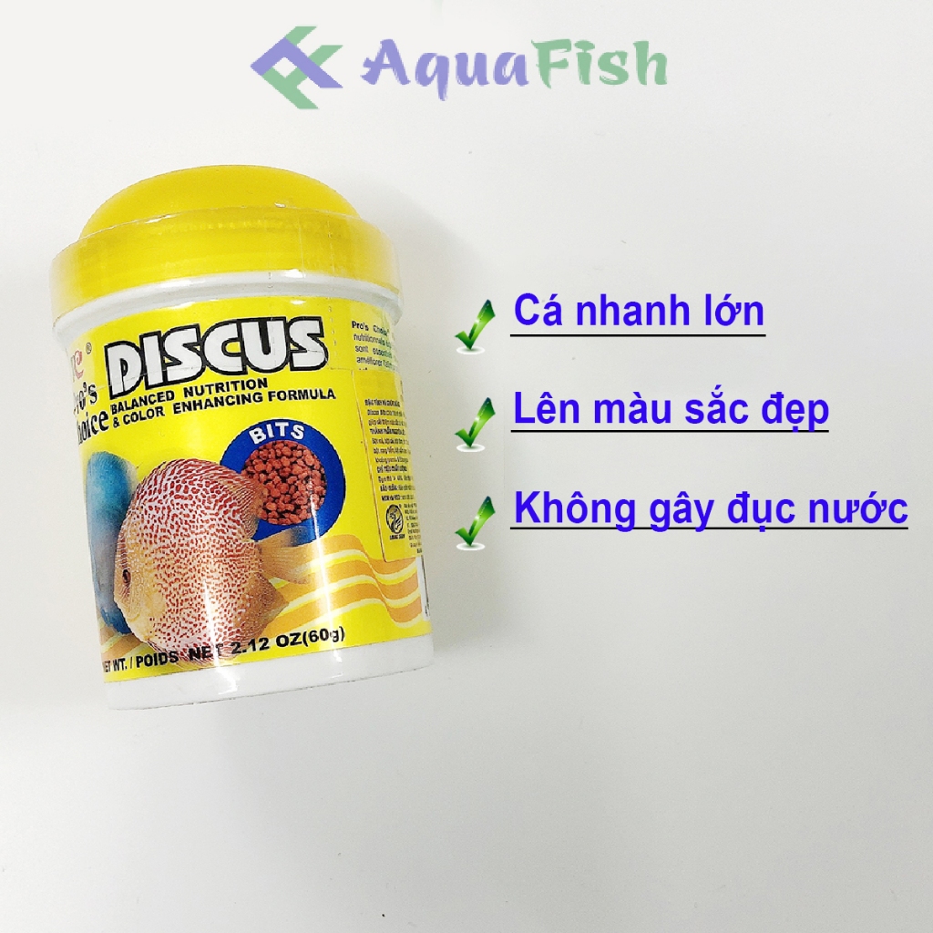 Thức Ăn Cho Cá Đĩa Pro’s Choice Discus 60gr (dòng thức ăn cao cấp chuyên dụng cho cá đĩa)