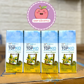 Lốc 4 Hộp sữa tươi Th true milk Topkid 180ml vị kem vani tự nhiên