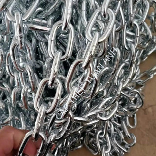 dây xích hàn sắt mạ kẽm cho chó đủ size dày 3ly 4ly 5ly cho chó có móc chống xoắn