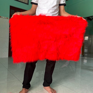 Thảm lông trải bàn trang điểm - Thảm lông trang trí 1m6x1m