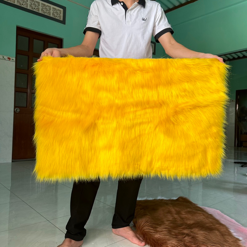 Thảm lông trải bàn trang điểm - Thảm lông trang trí 1m6x1m