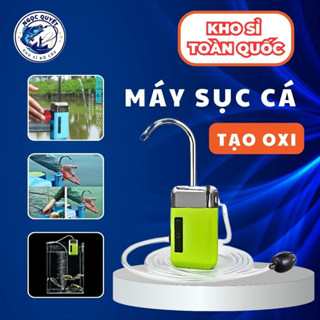 Máy Sục cá tạo Oxi, Máy Bơm Nước Cầm Tay Cảm Ứng Kết Hợp Đèn Led Chiếu Sáng Thay Mồi, Thay Thẻo Câu Cá