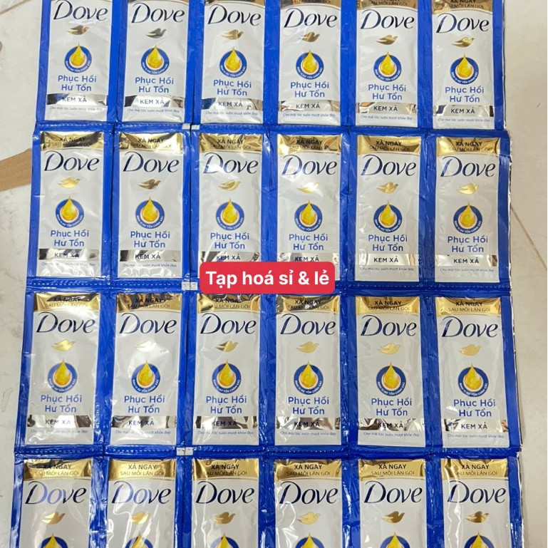 6 Dây kem xả Dove Phục hồi hư tổn gói 6g (dây 10 gói
