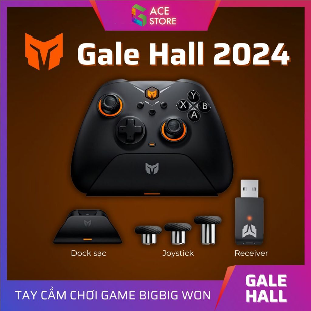   Chính Hãng   BH12T  Tay Cầm Chơi Game BigBig Won Gale Hall 2024 Không Dây 2.4G hỗ trợ đa nền tảng 