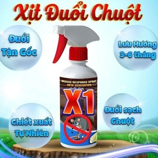 Chai Xịt Đuổi Chuột Châu Âu X1 - CARE 500ml - Dùng Xe Ôtô, Trong Nhà - Chiết Xuất Tự Nhiên An Toàn Cho Người Dùng