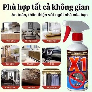 Chai Xịt Đuổi Chuột Châu Âu X1 - CARE 500ml - Dùng Xe Ôtô, Trong Nhà - Chiết Xuất Tự Nhiên An Toàn Cho Người Dùng