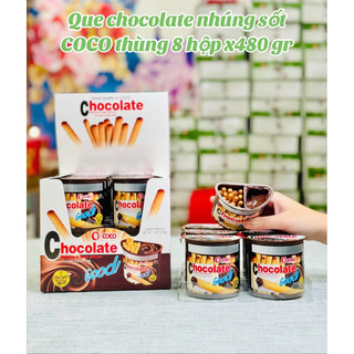 Hộp 12 cốc que chocolate nhúng sốt COCO
