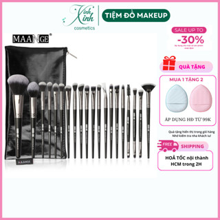   Chính hãng  Bộ 20 cây cọ trang điểm phấn phủ highlight cao cấp MAANGE lông mềm - CHƯA KÈM TÚI 
