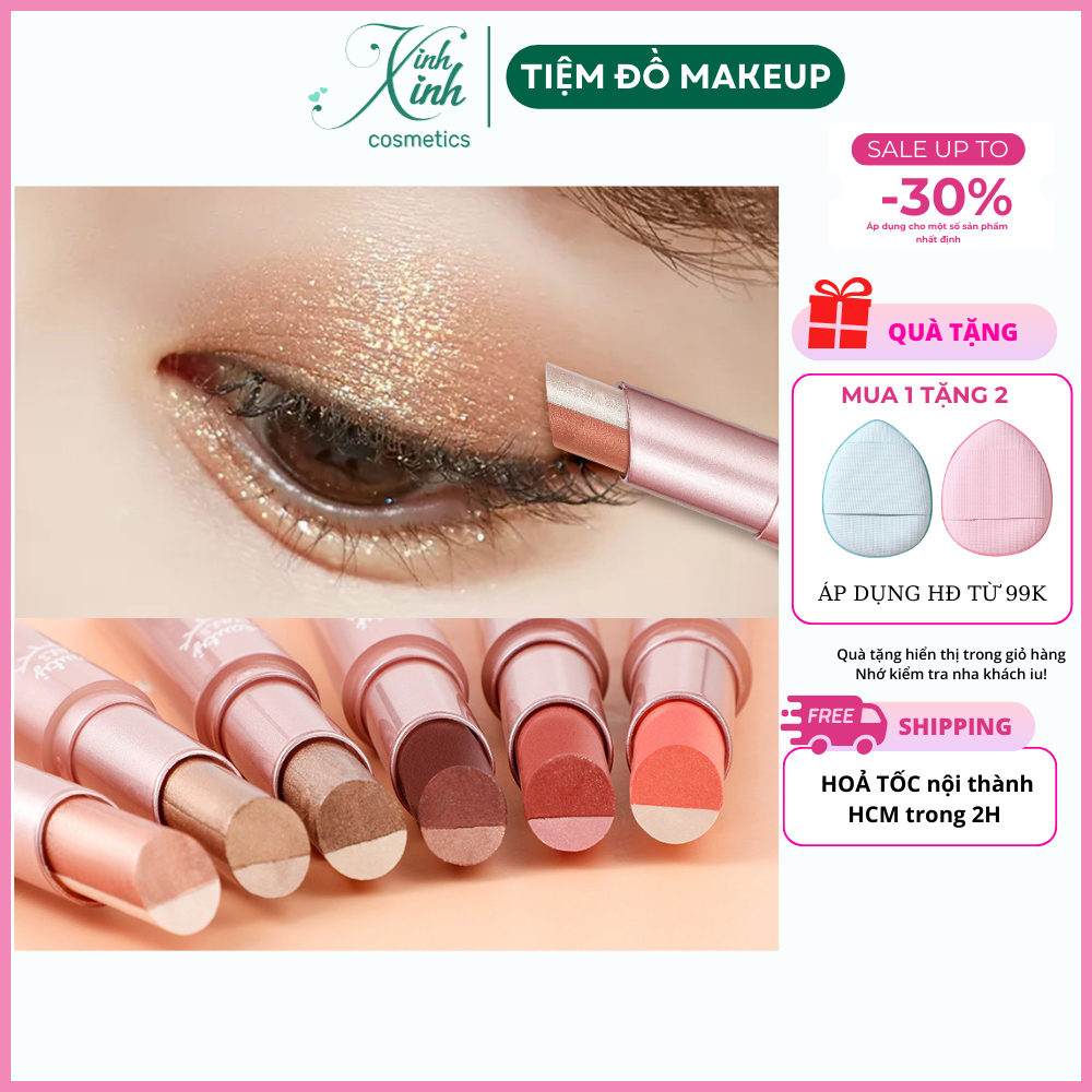  Phấn mắt dạng bút sáp 2 màu lấp lánh KAXIER lâu trôi | XINH XINH COSMETICS 