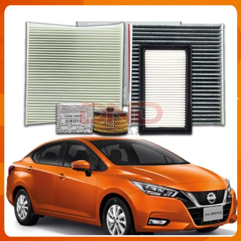 [ Nissan Almera ] Lọc gió động cơ - Lọc điều hòa - Lọc dầu nhớt xe Nissan Almera