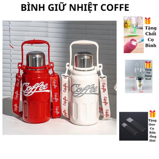  Bình đựng nước giữ nhiệt coffee cup dung tích 800ml - 1000ml loại cao cấp tặng 3 quà tặng miễn phí_M97 