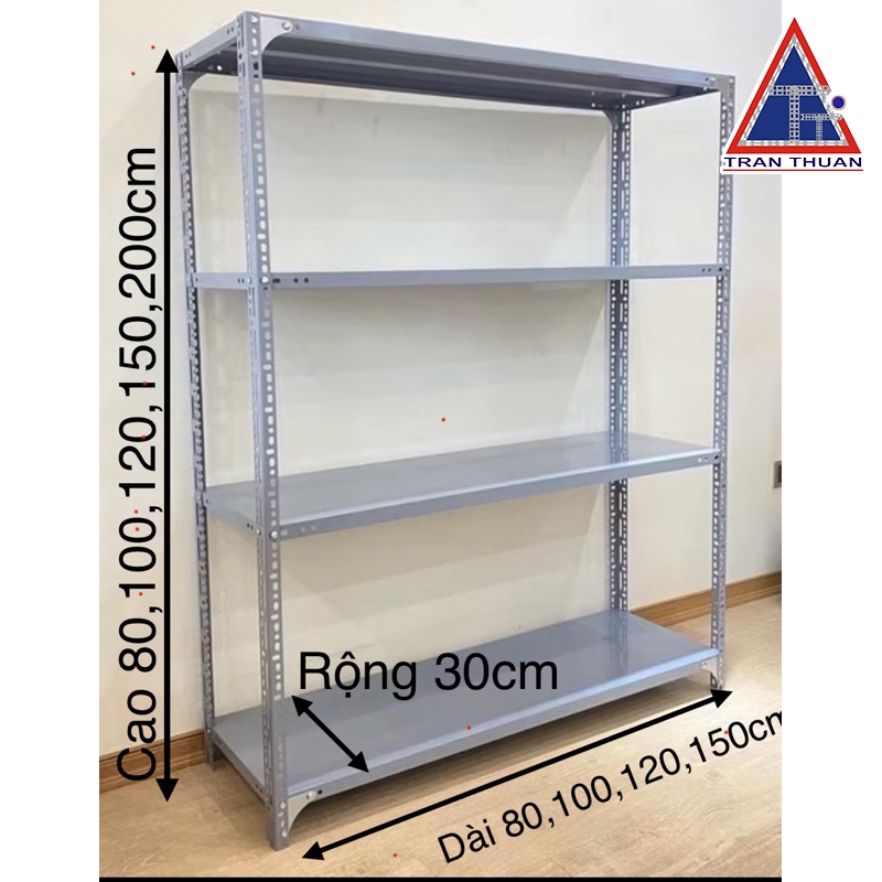 Kệ Sắt 2 Tầng 3 Tầng 4 Tầng Đa Năng Kệ Sắt Lắp Ghép Mâm Dày 120x30cm Cao 0.8m 1m 1m2 1m5 (Tặng Đế Nhựa Lót Chân Ke Tán)