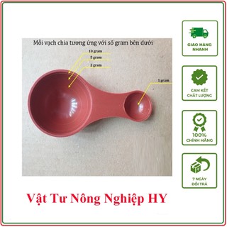 Thìa, muỗng đong chia đo lường phân bón có vách chia