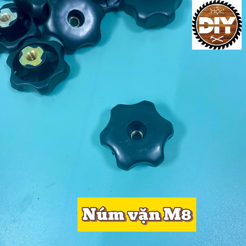 Núm vặn nhựa, lỗ ren M8-55mm (set 5 cái)