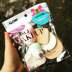 1 BÔNG MÚT TRANG ĐIỂM KELI BỊCH 6 MIẾNG...