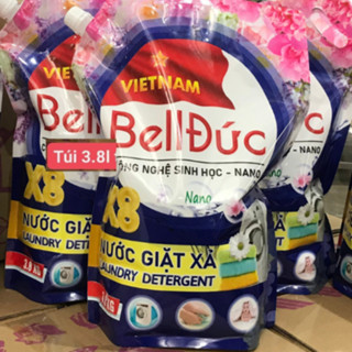 Hương hoa anh thảo Nước giặt xả BellĐức 3.8L công nghệ sinh học không hóa chất không độc hại - NANO