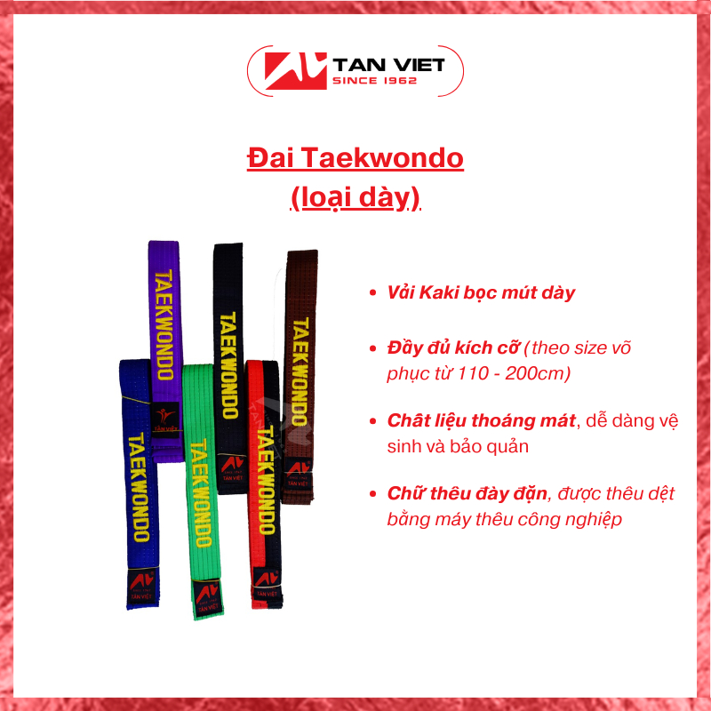ĐAI MÀU TAEKWONDO
