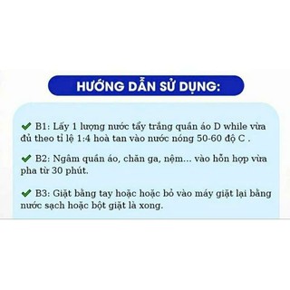 [Tặng Vòi Xịt] Chai Tẩy Trắng Quần Áo D-White, Tẩy Mốc, Ố Vàng, Không Phai Màu Vải - Chính Hãng Đánh Bay Mọi Vết Bẩn