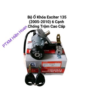  Bộ Ổ Khóa xe Exciter 135  2005-2010  6 cạnh chống trộm Hiệu Chiau Hung Khóa Điện Khóa Yên xe máy . 