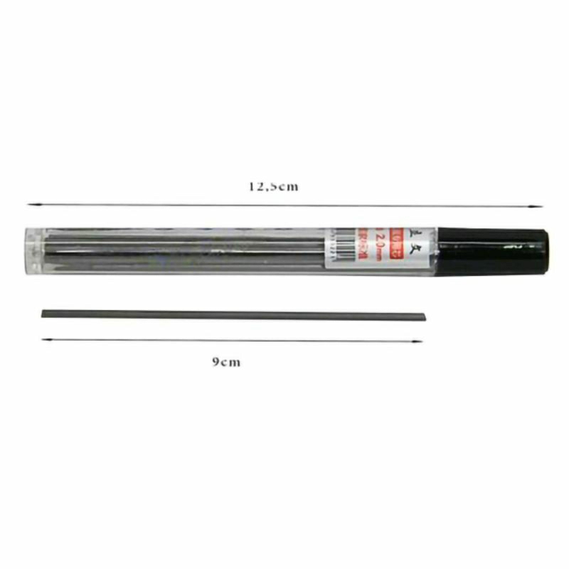 [MUA SỈ GIẢM 10%] [COMBO 5 ỐNG] Ruột ngòi bút chì bấm 2.0mm D-8103 (10 ngòi/ống)
