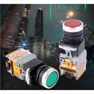 Nút ấn nhả có đèn LA38-11D- 220V phi 22mm