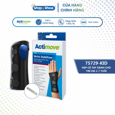 Nẹp Cổ Tay Trẻ Em 2-7 Tuổi 75729-SPO-KID, Tay Trái/Phải, Có Thể Tháo Rời Nẹp, Màu Đen [Actimove] - Nhập Khẩu Châu Âu