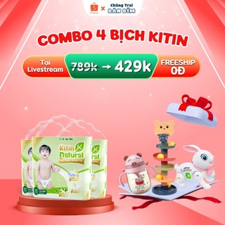  Tã Bỉm Kitin Natural size NB56/S50/M44/L40 siêu mềm mại, kháng khuẩn, chống hăm, chống tràn