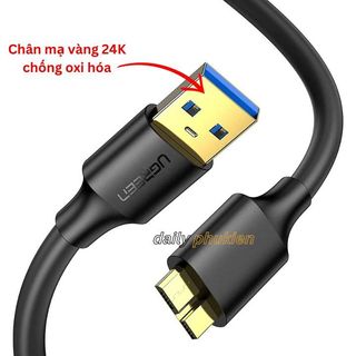 Cáp usb 3.0 cho ổ cứng di động hdd 2.5inch, máy scan, máy ảnh.. dài 0.5m ugreen 10840 dailyphukien