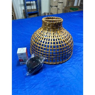Đèn Mây Tre Hình Chao Rổ Size 36cm x H 25cm