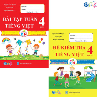 Sách - Combo Bài Tập Tuần Và Đề Kiểm Tra Tiếng Việt Lớp 4 - Kết Nối Tri Thức Với Cuộc Sống - Học Kì 1 (2 cuốn)