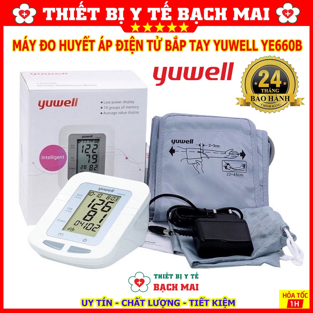 ✅ YUWELL YE660B - Máy Đo Huyết Áp YUWELL Bắp Tay YE660B
