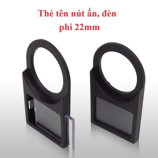 Com bo 100 Thẻ ghi tên nút ấn đèn pha phi 22mm loại rộng, cao hơn - Nhãn nút ấn công tắc
