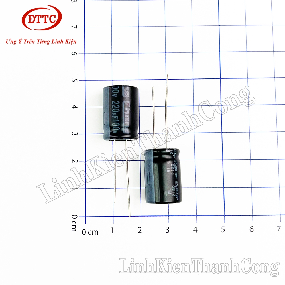 Bộ 10 Chiếc Tụ Hóa 220uF 100V (13x21mm)