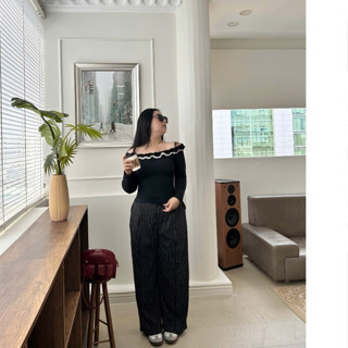 Quần ống suông kẻ sọc unisex MIASTUDIO chất tuytsi không nhăn, mát bigszie 90kg