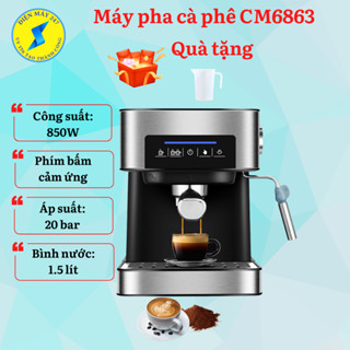 Máy pha cà phê chuẩn vị espresso CM6863 - pha tự động - chế độ chọn 1 ly và 2 ly - pha tự động - có khuấy sữa