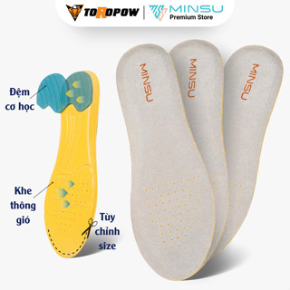 [TOROPOW] Lót Giày Thể Thao Sneaker Gel Chống Thốn Gót MINSU M2303 Cao Su EVA Êm Ái, Thấm Hút, Khửi Mùi Hôi Chân