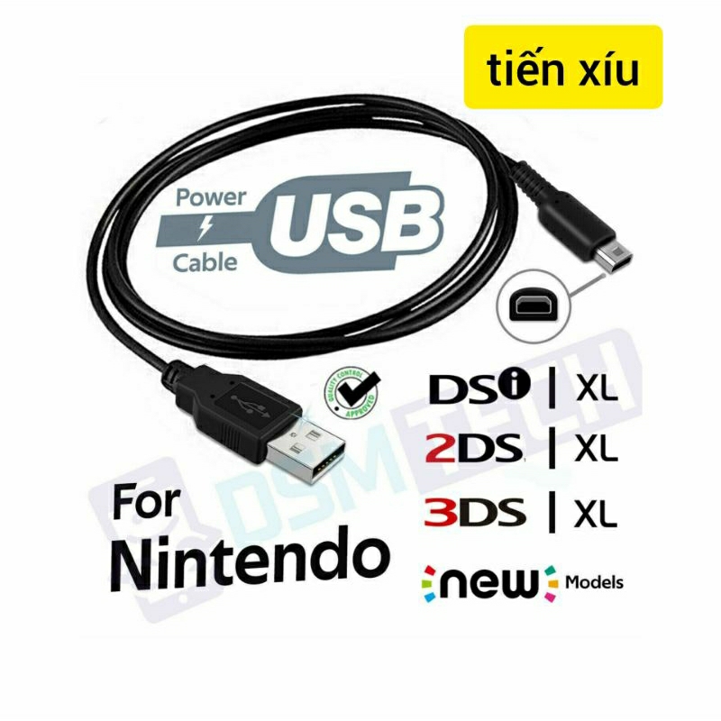 (Thanh lý)Dây usb cao cấp cho 2ds/ 3ds /new 3ds/dsi/New3DS/New2DSXL LL/New 3DSXL cáp sạc máy game 3ds