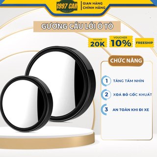 Gương Cầu Lồi Ô Tô Xoay 360 Độ - Bộ 2 Gương,Kính Full HD Cao Cấp