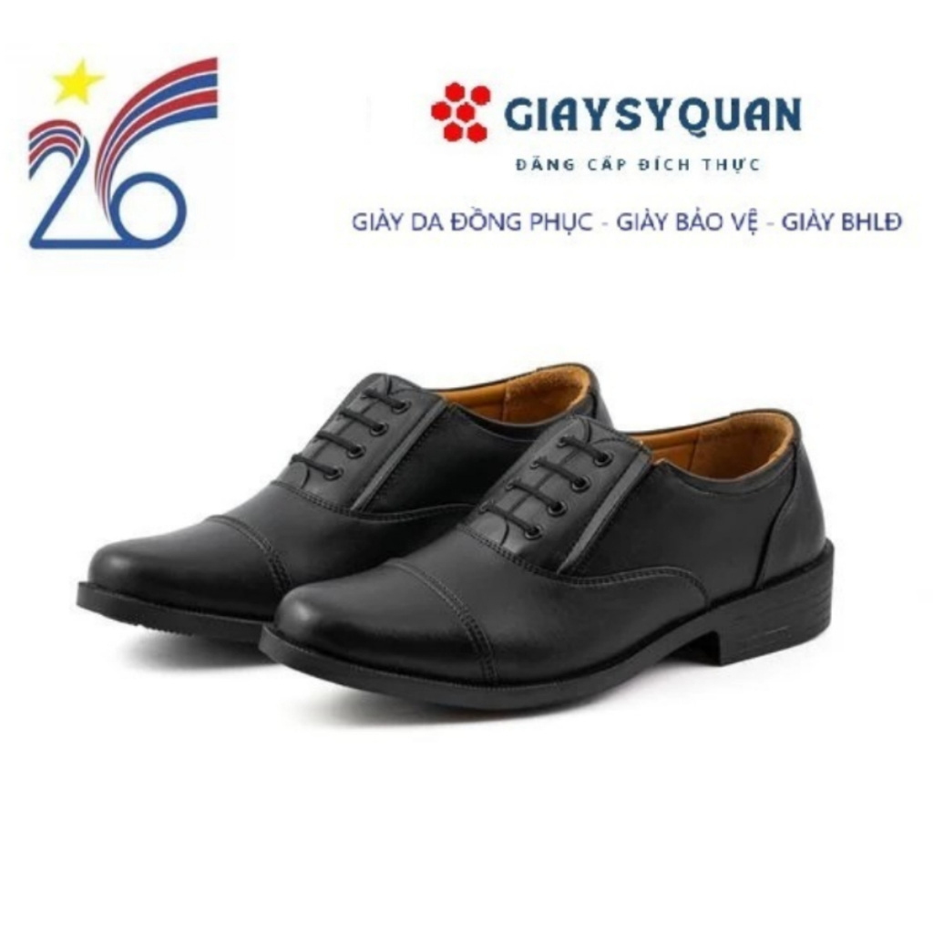 Giày Da Nam 1706 Công Ty 26 Lót Vàng, Đế Cao Su Có May Chỉ Dù Chắc Chắn